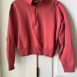 a new day Coral Half-Zip Sweatshirt